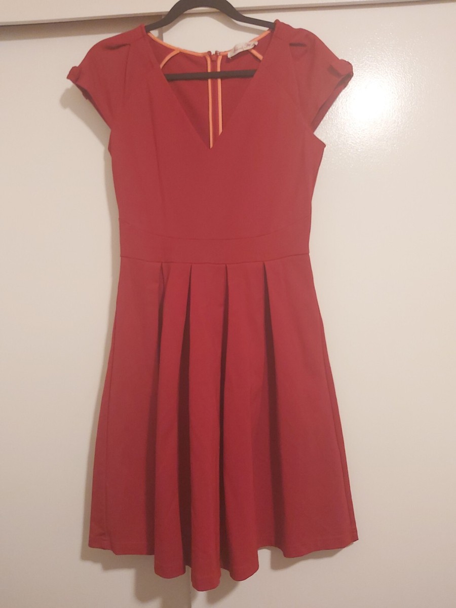 Alannah Hill Hotel Runaway Frock Dress Sz 12 Pinkish Red