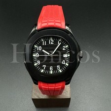 Custom Made PP Style Watch NH35 Automatic Movement Aquanaut BLK Dial BK Bezel RD