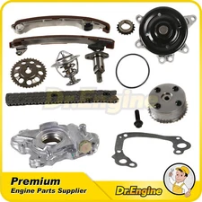 Timing Chain Kit Oil Water Pump VVT Sprocket Thermostat Fit 03-06 Pontiac 1.8L