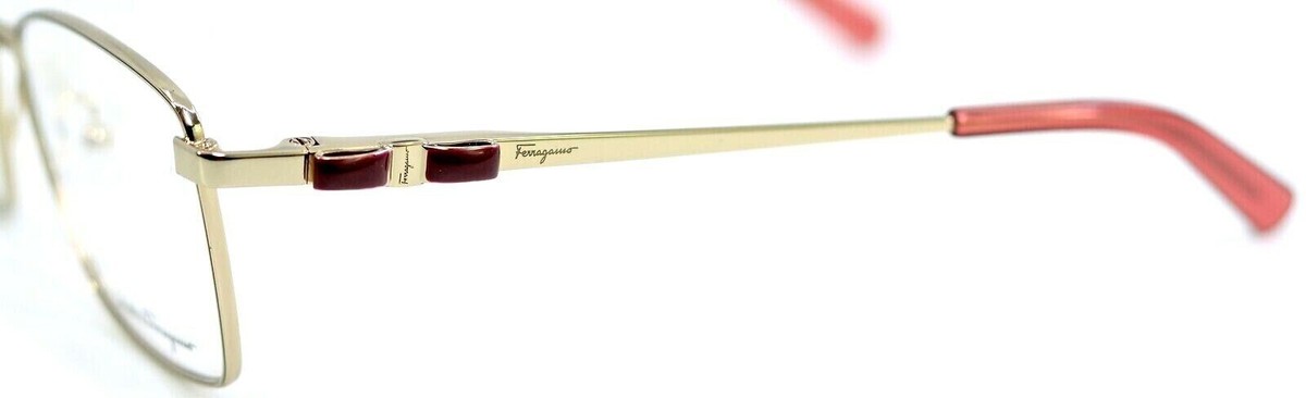 メガネ Ferragamo Glasses SF2198 729 Gold l Frame Ferragamo SF2198 729 LIGHT GOLD 55/15/140 Women's Eyewear