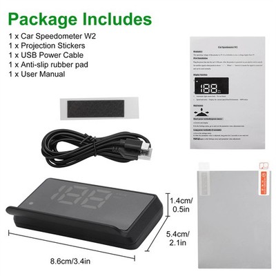 Digital GPS Speedometer MPH KMH Car HUD Head Up Display W/ Automatic Brightness