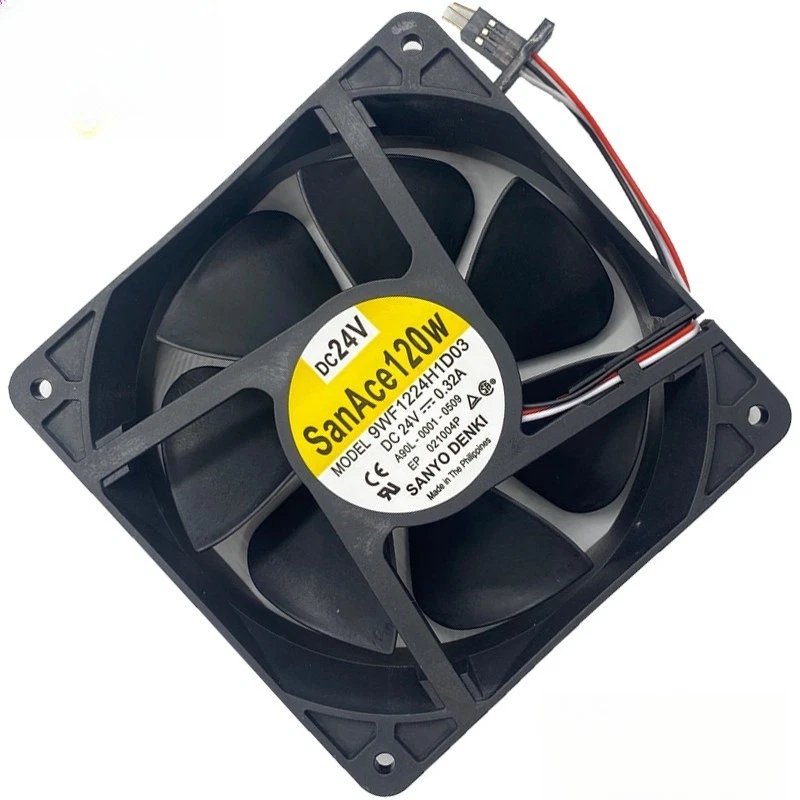 1*Fan For SANYO DENKI 9WF1224H1D03 A90L-0001-0509 SANACE 120W DC24V 0.32A 3-Pin - Image 2 of 4