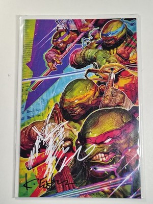 TMNT #1 SDCC 2024 Foil Virgin Exclusive Remarked & Signed Eastman Giang w/COA