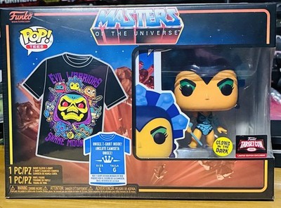 Funko Pop Tees MOTU Evil-Lyn GITD Target Con Exclusive with Large T-Shirt 