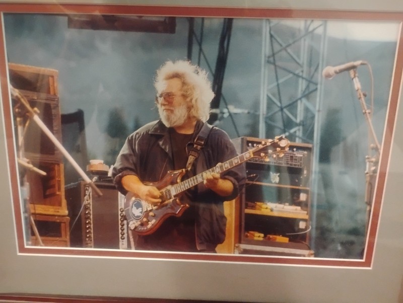 Amazing 18x14 Aaron Brothers custom frame with Jerry Garcia live picture 