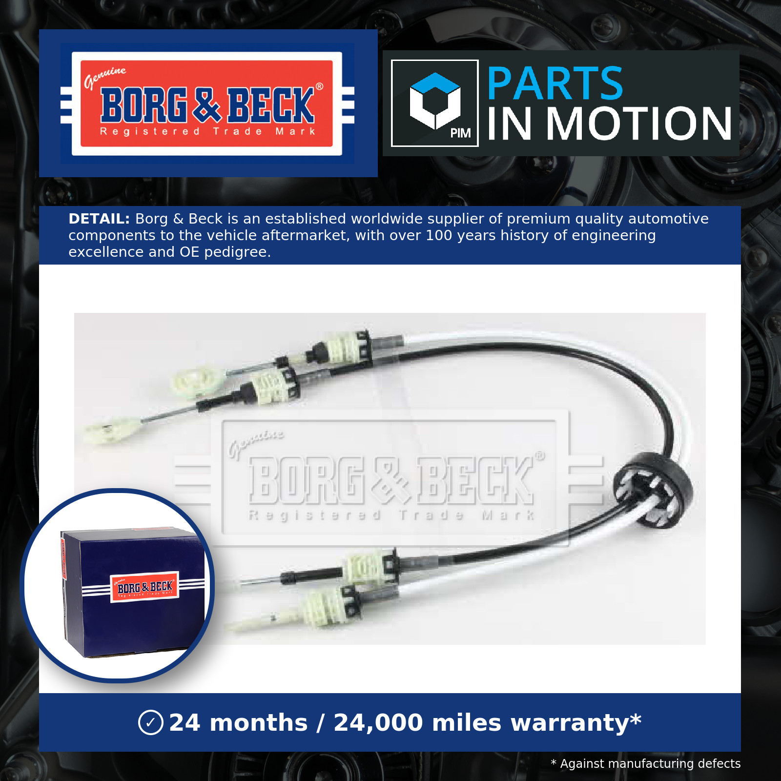 Gear Change Cable BKG1166 Borg & Beck 90578381 Genuine Top Quality Guaranteed