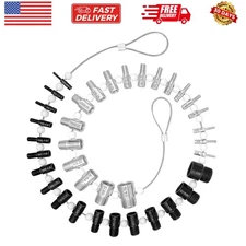 Efficient Nut & Bolt Thread Checker Set - 36 Gauges with Engraved Sizes