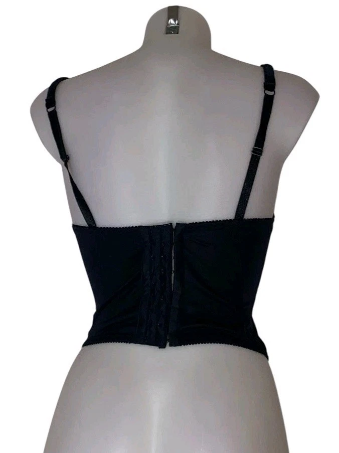 Vtg 90s Victoria’s Secret Sz XS Womens Black Velvet Witchy Grunge Cami Tank Top - Image 3 of 4