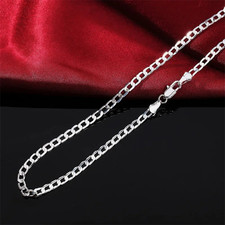 Men'S 925 Sterling Silver Necklace 2/4/6/8/10/12MM 40-75Cm Face Chain Necklace L - Image 4