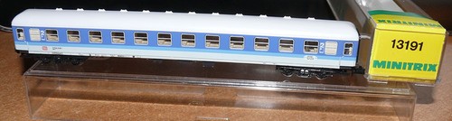 MINITRIX "N" 13191, vagón de tren rápido, 2ª clase , DB, nuevo, embalaje original | Condition: Gebraucht