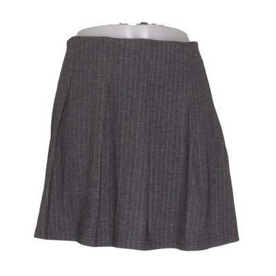 H&M, Rock, Größe: S, Grau, Elasthan/Polyester/Viskose, Nadelstreifen, Damen #fEO