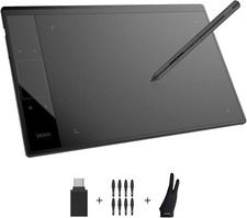 A30 V2 10x6" Drawing Tablet with 8192 Pressure Pen, 4 Hot Keys for PC Mac Androi