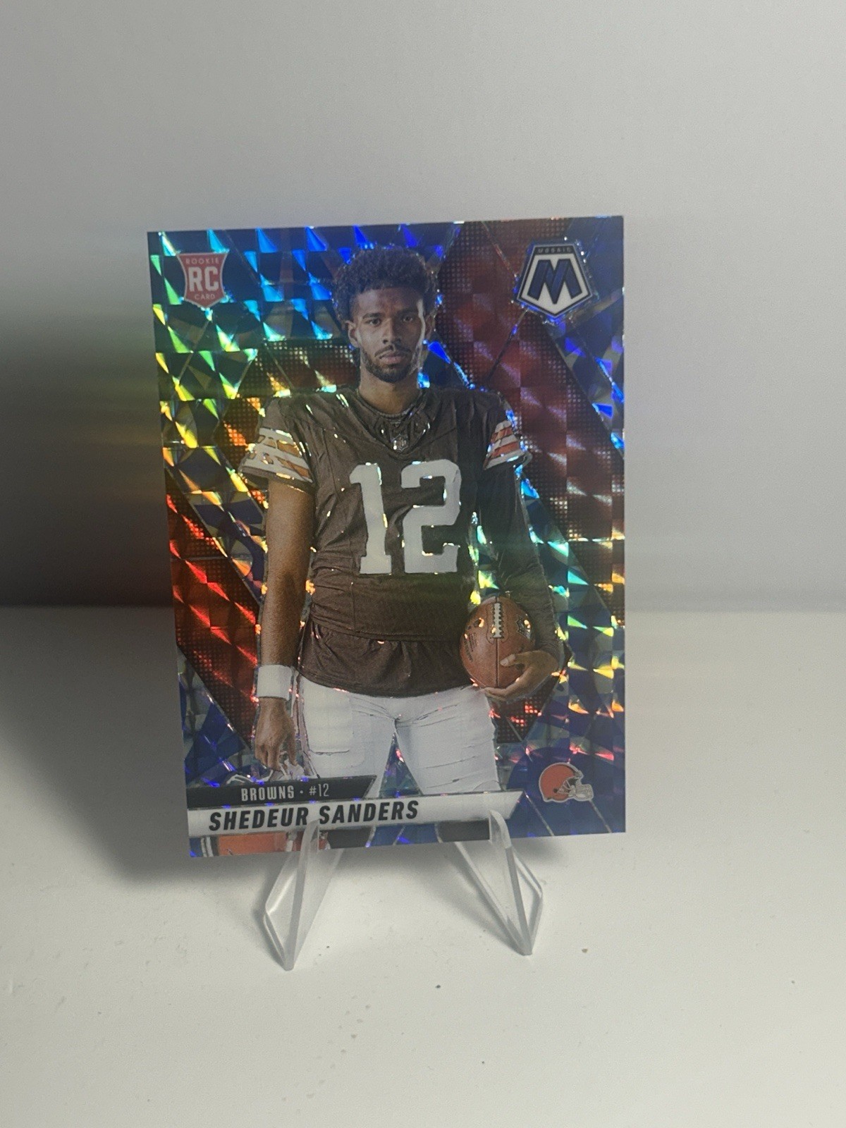 2025 Panini Mosaic - Shedeur Sanders #290 Image Variation Blue Reactive Prizm