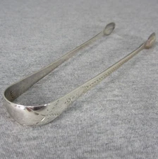 Antique Solomon Hougham London Sterling Silver Sugar Nips/Tongs circa 1792