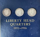 1892 P,  S and O Barber Quarters (3)