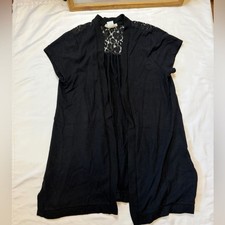 Girls Belle Du Jour size large black cardigan