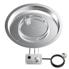Skyflame 19" Round Stainless Steel Fire Pit Drop-in Burner Kit with CSA Certi...