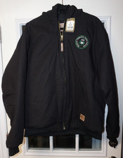Berne Black Duck Hooded Insulated Jacket Chore Coat Workwear Size XL Regular NWT