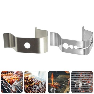 4pcs Barbecue Grill Probes Clips Stainless Steel Thermometer Clips BBQ Tools