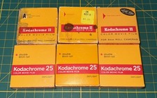 Kodachrome II Color Movie Film Double 8mm daylight 6 rolls expired Unused