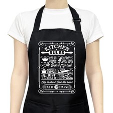 Funny Aprons for Women with Pockets, Cute Cooking Baking Kitchen Aprons for M...