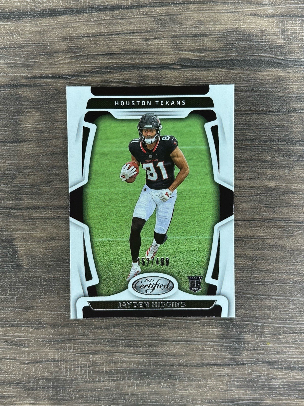 2025 Panini Certified Jayden Higgins Rookies /499 #130 RC Houston Texans