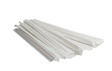 Concession Essentials Plastic Straws Wrapped 1000 Pack - 8 inch Drinking Stra...