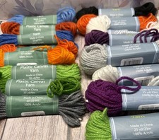 16 Skeins Herrschners Plastic Canvas Yarn Mixed Colors 8 10 Yards 8 25 Yards