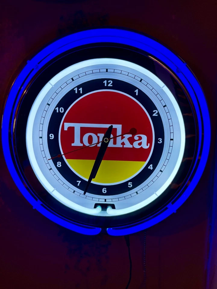 Tonka Toy Truck Car Store Man Cave Retro Neon Adverting Clock Sign - Image 2 of 4