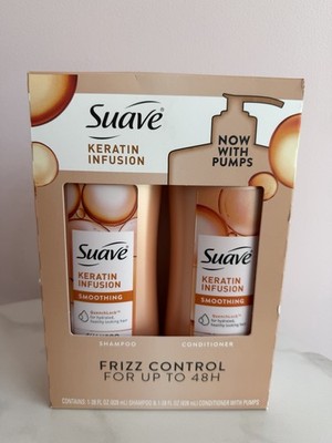 Suave Keratin Infusion Smoothing Shampoo & Conditioner Set Frizz Control 28oz