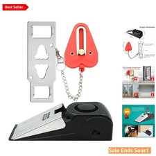 Portable Door Lock Alarm Set - Dual Protection for Travel Home Safety