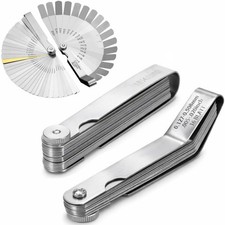 2pcs Stainless Steel Feeler Gauges 32 Straight & 16 Angled Blades Spark Plug Gap