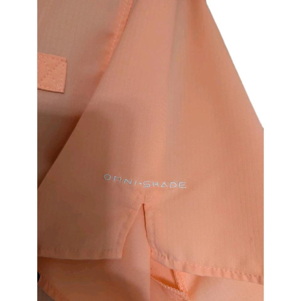 Рубашка с коротким рукавом женская Columbia PFG M оранжевая универсальная с застежкой вентилируемая 0379 - Изображение 4 из 4