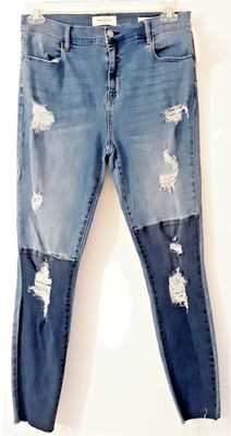 Pacsun LA Cool Looking Distressed Two-Toned Jeans with Stretch Never Worn-10