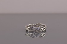 Sterling Silver 6mm Swirled Scrolled Openwork Solid Band Ring 925 Sz: 7