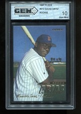 David Ortiz Rookie 1997 Fleer #512 RC Card MVP Minnesota Twins GEM MINT 10. rookie card picture