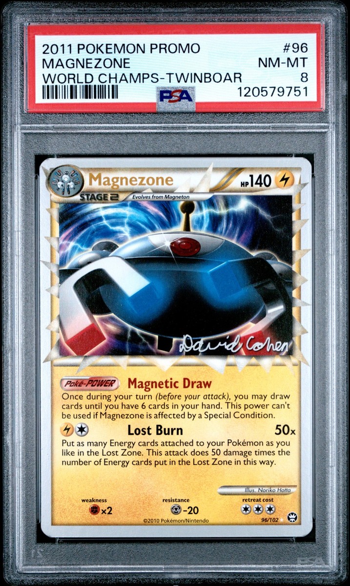 2011 POKEMON WORLD CHAMPIONSHIPS PROMO TWINBOAR #96 MAGNEZONE PSA