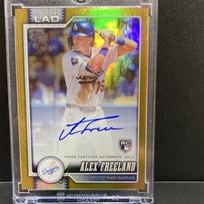 Topps Alex Freeland Gold Autograph Serial Numbered /50 #74 Dodgers