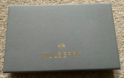 MULBERRY - Geschenkbox - grau / gold - für kleine Tasche / Geldbörse / Portemonnaie