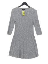 New Look A-Line Midi Dress UK8 in Grey