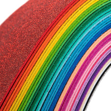 36 Pack Glitter Foam Sheets Craft 8 x 12 inch, 36 Colors Sparkles Foam Paper for