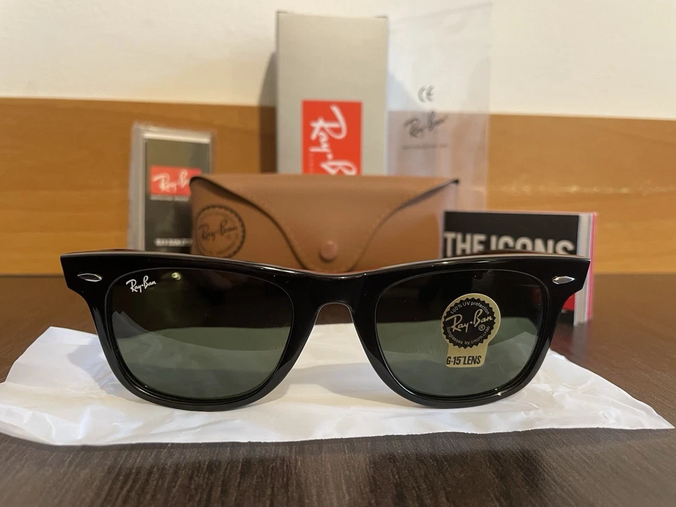 Ray-Ban Wayfarer / Neri + Lente Verde - Immagine 2 di 4