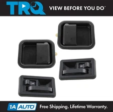 TRQ Door Handle Black Inside & Outside Kit Set of 4 for 97-04 Jeep Wrangler NEW