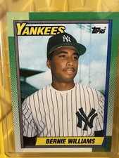 1990 Topps Bernie Williams Rookie Card RC #701 New York Yankees. rookie card picture