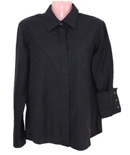 Banana Republic Women's Blouse Top Size Medium Hidden Button Down Shirt Career M