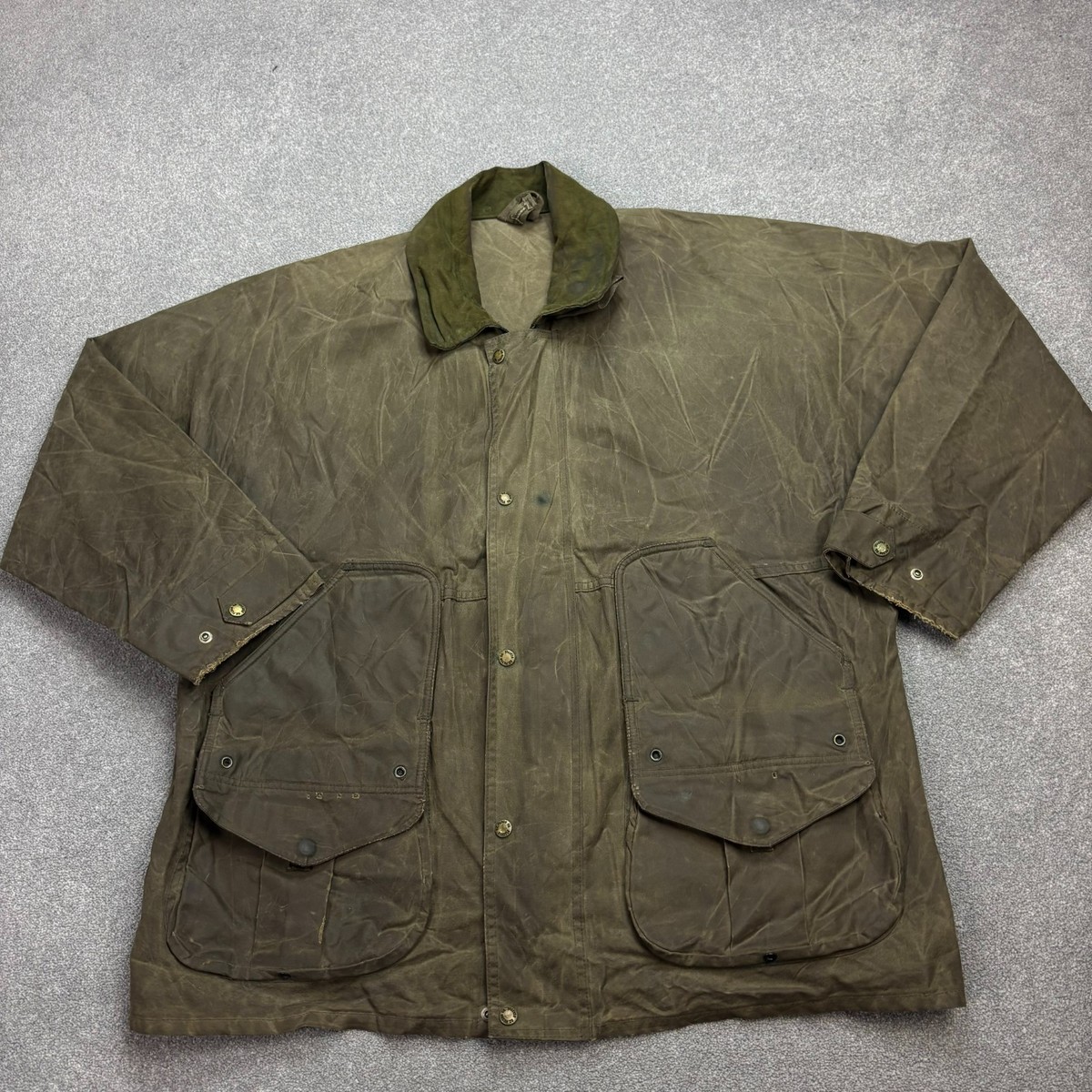 CC Filson Jacket Adult X Large Green Style 460N Tin Cloth Wax USA