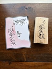 Stampin' Up Flowers Mounted Rubber Stamp Floral Branch Sketched Flowers 102