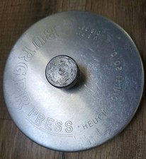 Vintage 1960s Heuck Burger Press Metal USA  Made Clever Release Patty Maker
