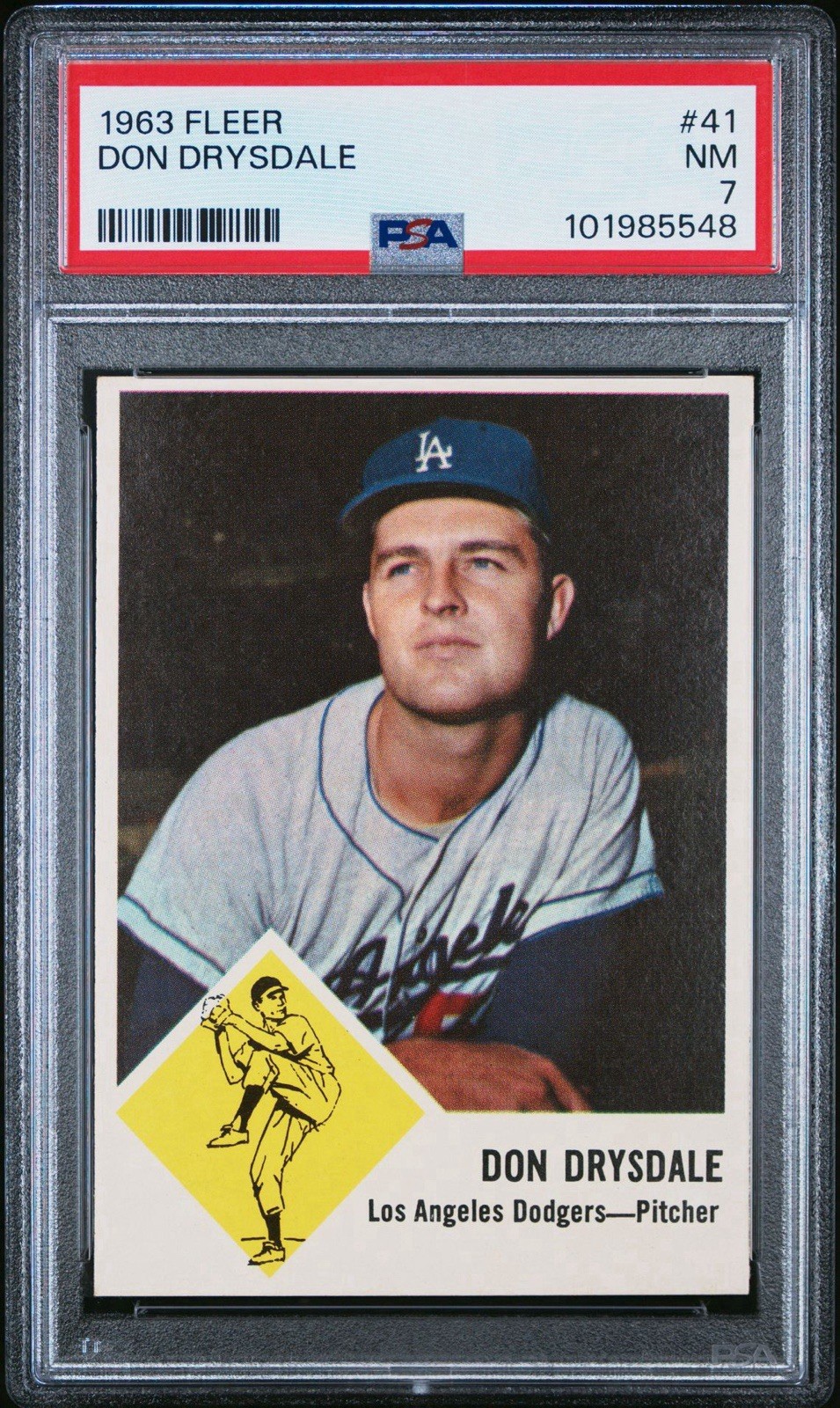 1963 Fleer - Don Drysdale #41 PSA 7 NM