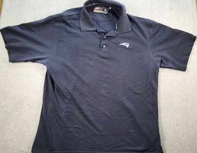 NFL Dry Tec New England Patriots Polo Shirt XL Blue Golf Football Cutter & Buck